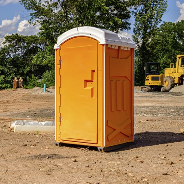 how often are the portable restrooms cleaned and serviced during a rental period in Johnstown WY